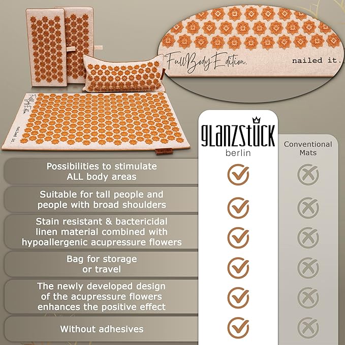 Glanzstück Berlin® XXL Acupressure Mat Set for Full Body