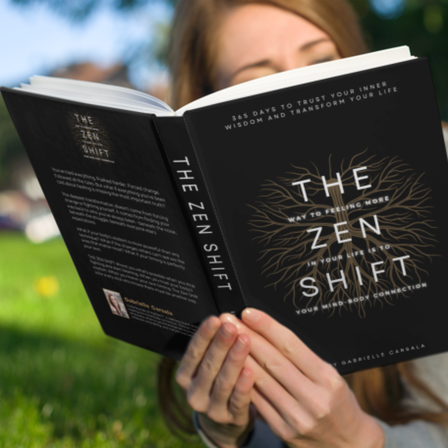 Girl reading The Zen Shift book